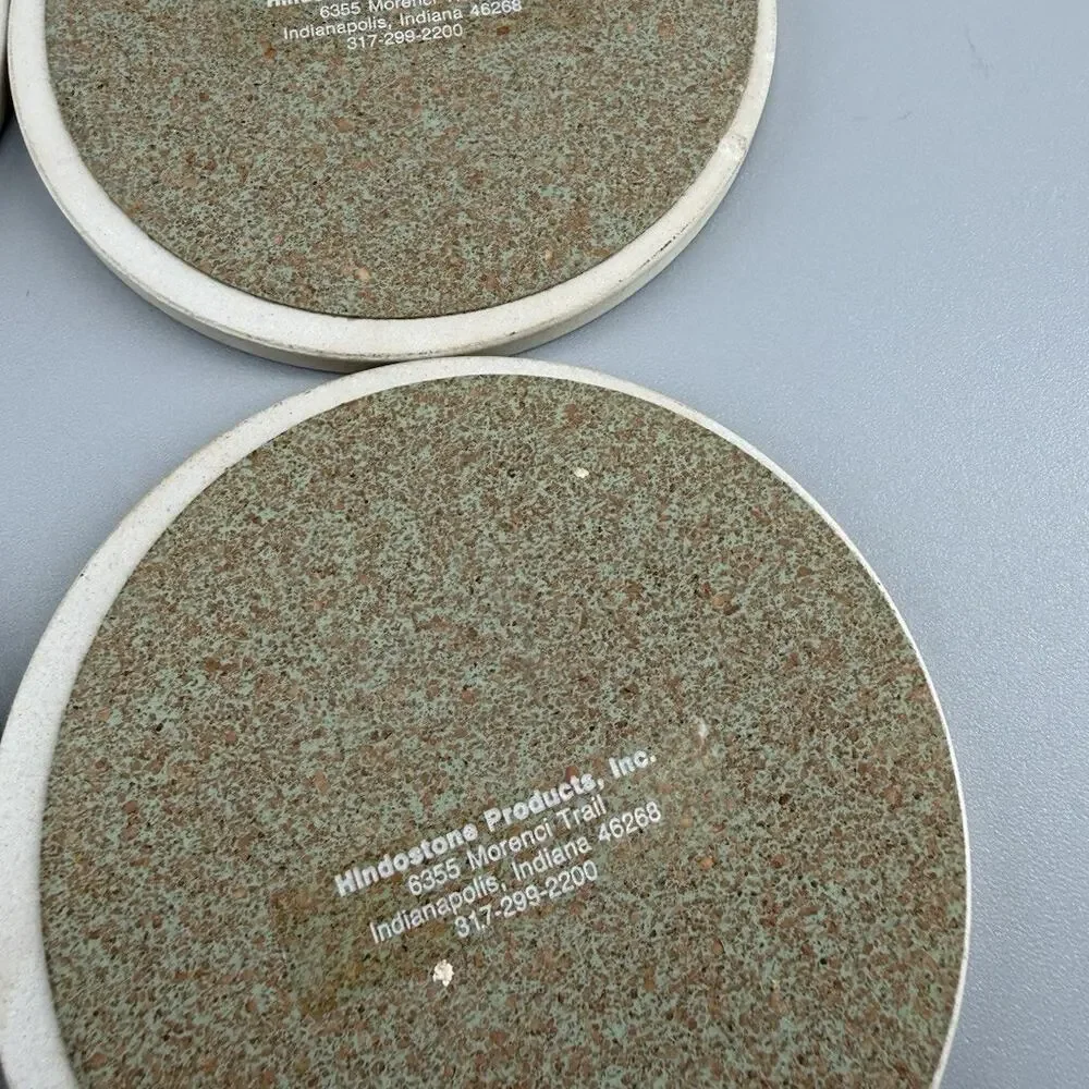 Vintage CoasterStone Playing Cards Stone Coasters Set of 4 With Original Box